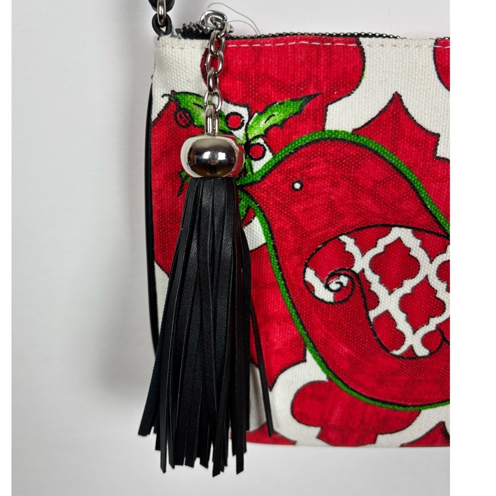 Brighton Love Dove Crossbody Pouch Red White Tassel - Picture 6 of 11